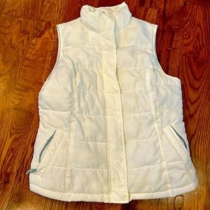 Merona Fleece Lined White Vest | Size Small